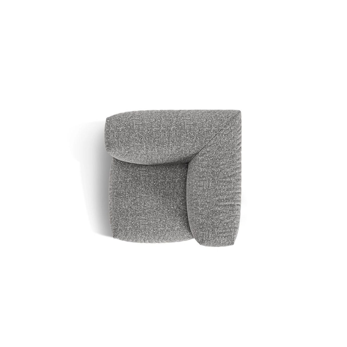 Martina Modulares Sofa Sitzelement, Linke Seite, Sitztiefe 76 cm, aus Boucle in Graphit (Monet Graphite), 106x106 cm von Micadoni – Bild 5
