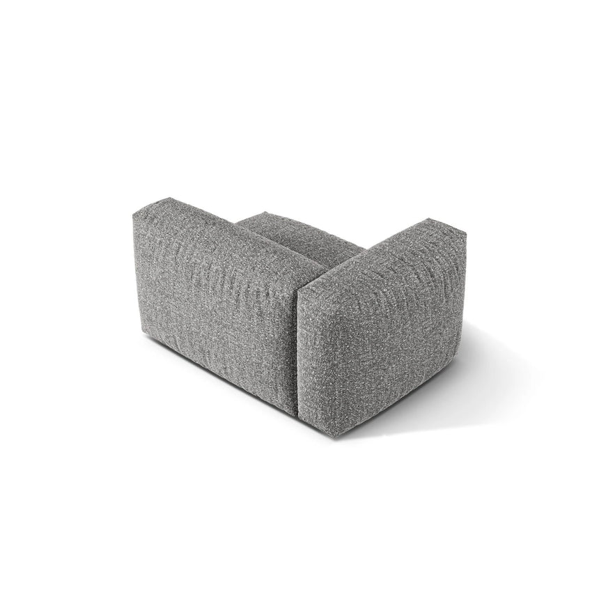 Martina Modulares Sofa Sitzelement, Linke Seite, Sitztiefe 76 cm, aus Boucle in Graphit (Monet Graphite), 120x106 cm von Micadoni – Bild 4