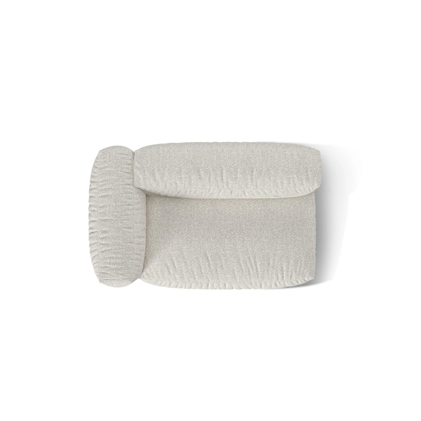 Martina Modulares Sofa Sitzelement, Linke Seite, Sitztiefe 76 cm, aus Boucle in Grau Beige meliert (Monet Pearl), 160x106 cm von Micadoni – Bild 5