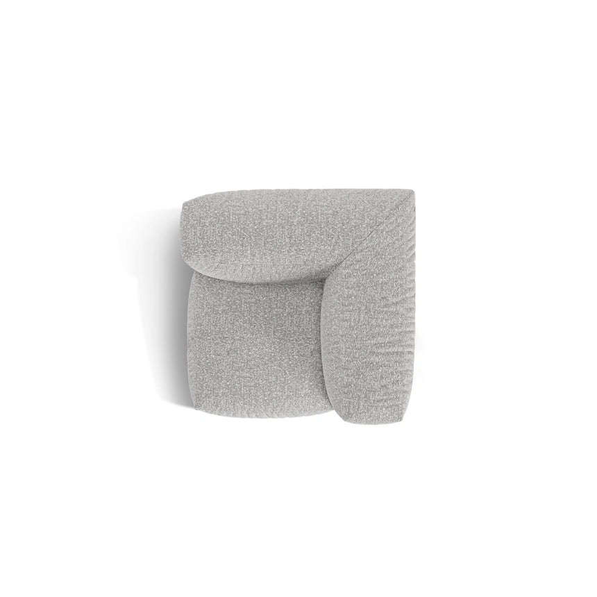 Martina Modulares Sofa Sitzelement, Linke Seite, Sitztiefe 76 cm, aus Boucle in Silber (Monet Silver), 106x106 cm von Micadoni – Bild 5