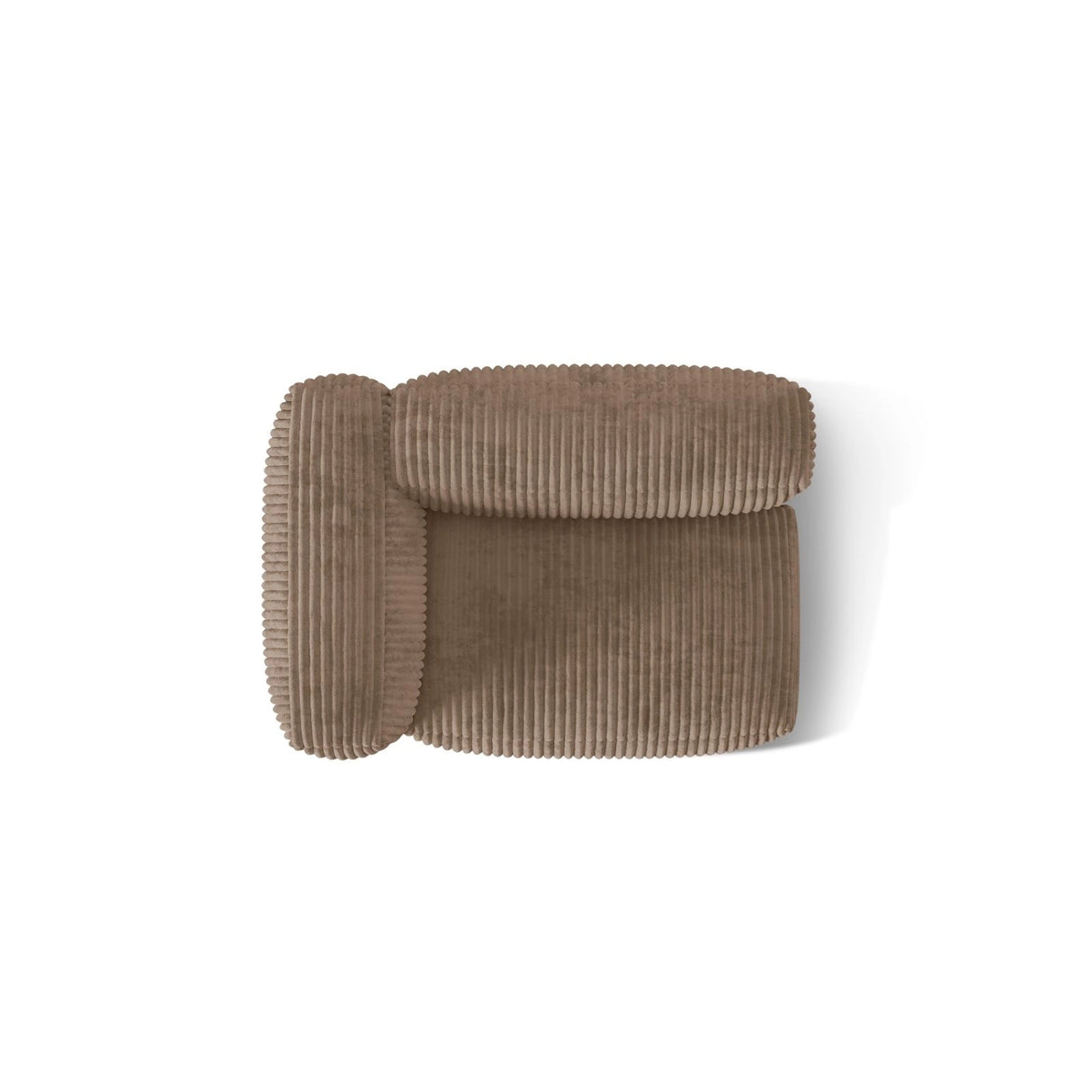 Martina Modulares Sofa Sitzelement, Linke Seite, Sitztiefe 76 cm, aus Cord in Acorn (Tilia 17), 120x106 cm von Micadoni – Bild 5