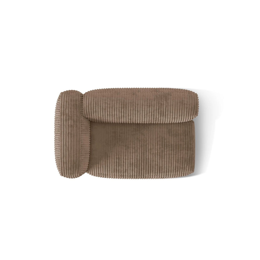 Martina Modulares Sofa Sitzelement, Linke Seite, Sitztiefe 76 cm, aus Cord in Acorn (Tilia 17), 160x106 cm von Micadoni – Bild 5