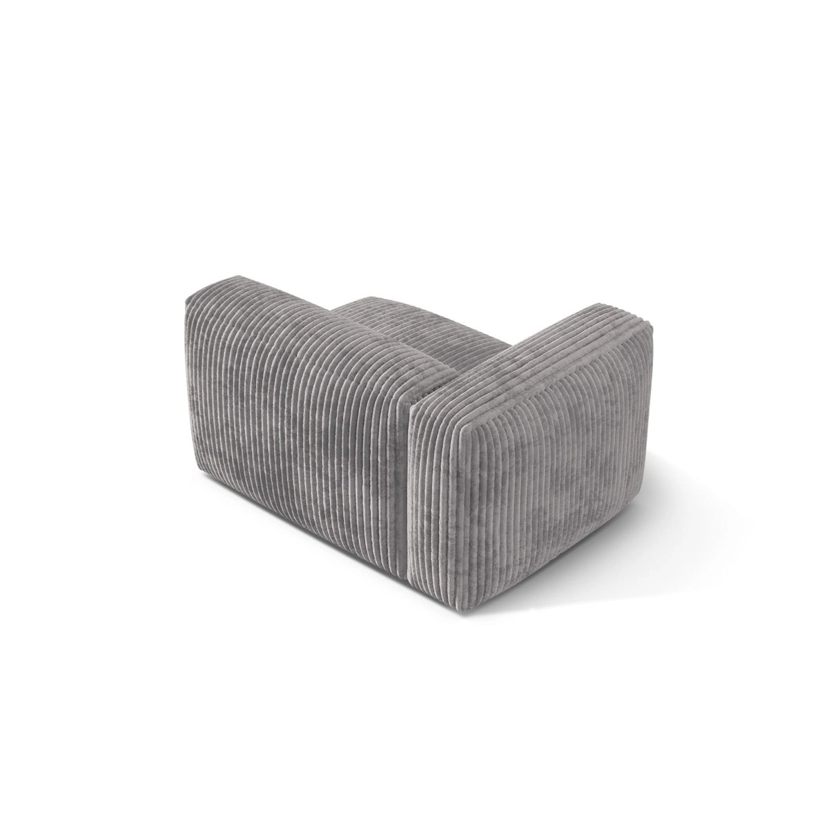 Martina Modulares Sofa Sitzelement, Linke Seite, Sitztiefe 76 cm, aus Cord in Hellgrau (Tilia 86), 120x106 cm von Micadoni – Bild 4