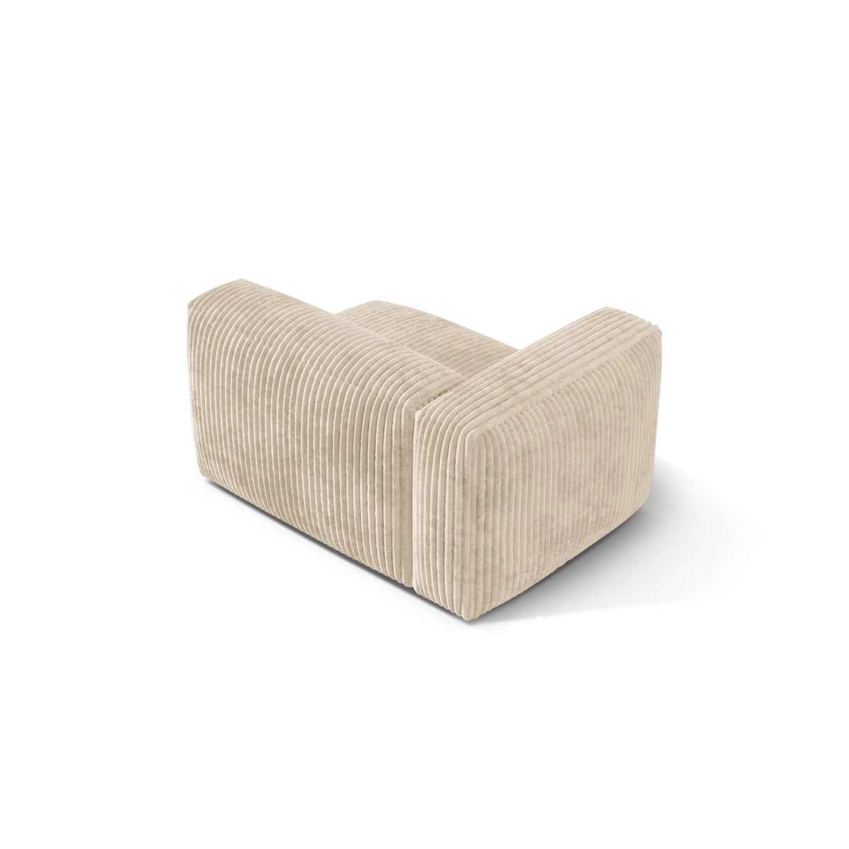 Martina Modulares Sofa Sitzelement, Linke Seite, Sitztiefe 76 cm, aus Cord in Leichtes Beige (Tilia 03), 120x106 cm von Micadoni – Bild 4