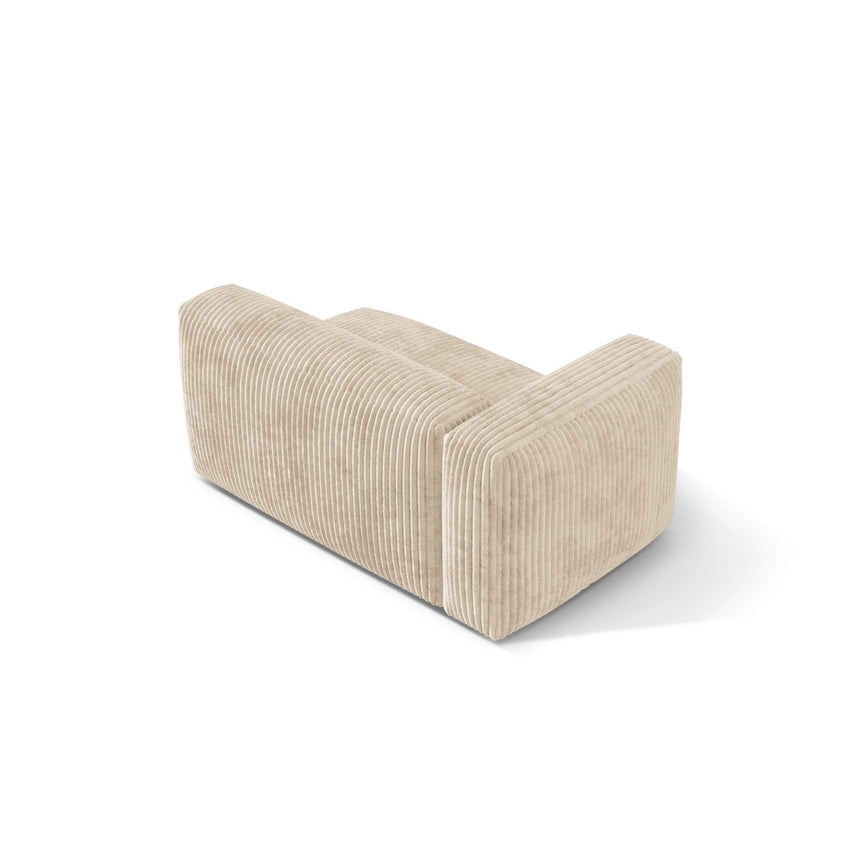 Martina Modulares Sofa Sitzelement, Linke Seite, Sitztiefe 76 cm, aus Cord in Leichtes Beige (Tilia 03), 160x106 cm von Micadoni – Bild 4