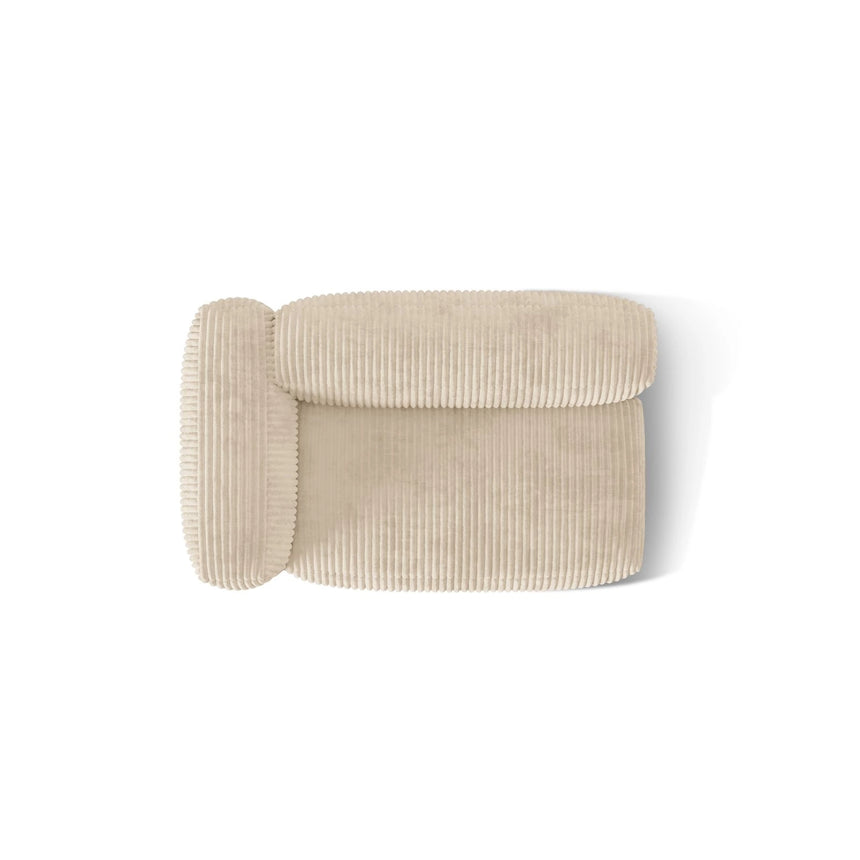 Martina Modulares Sofa Sitzelement, Linke Seite, Sitztiefe 76 cm, aus Cord in Leichtes Beige (Tilia 03), 160x106 cm von Micadoni – Bild 5