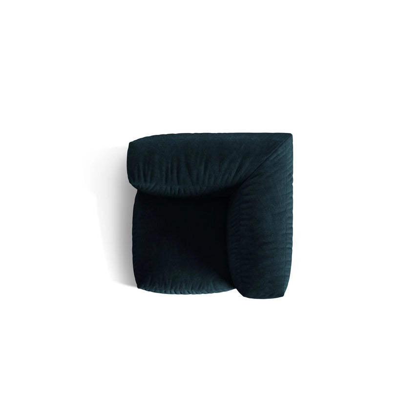 Martina Modulares Sofa Sitzelement, Linke Seite, Sitztiefe 76 cm, aus Samt in Deep Petrol (Vogue 13), 106x106 cm von Micadoni – Bild 5