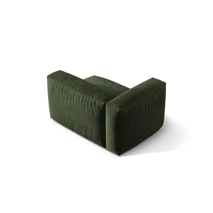 Martina Modulares Sofa Sitzelement, Linke Seite, Sitztiefe 76 cm, aus Samt in Grün (Vogue 11), 120x106 cm von Micadoni – Bild 4