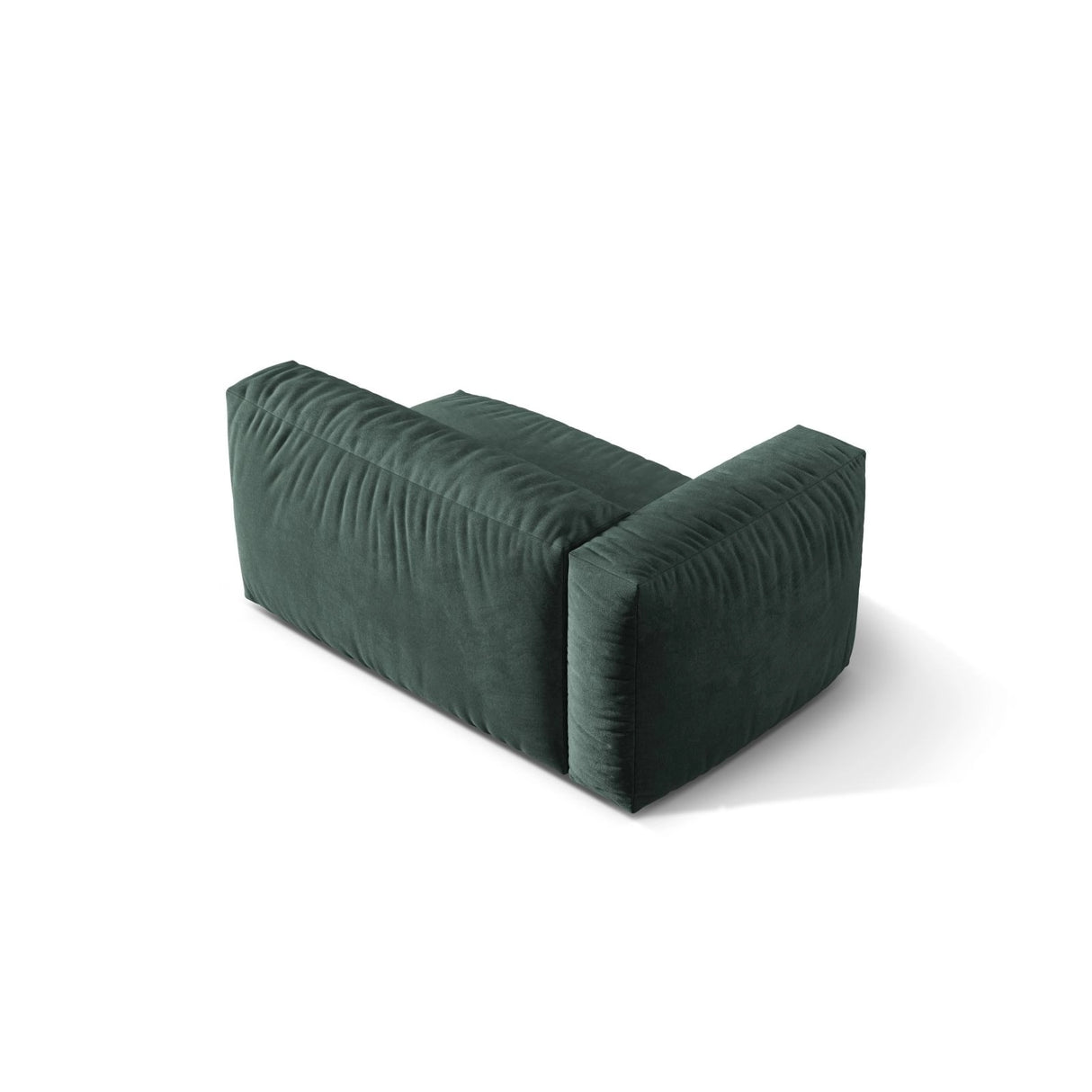 Martina Modulares Sofa Sitzelement, Linke Seite, Sitztiefe 76 cm, aus Samt in Petrol (Vogue 12), 160x106 cm von Micadoni – Bild 4