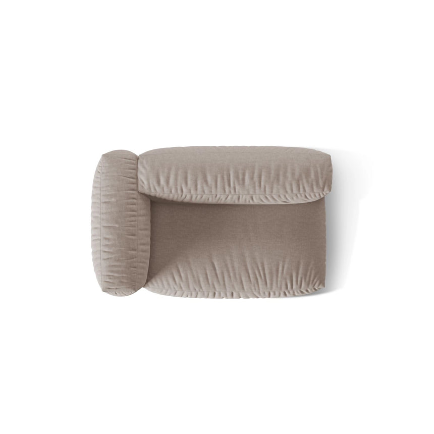 Martina Modulares Sofa Sitzelement, Linke Seite, Sitztiefe 76 cm, aus Strukturierter Stoff in Dunkelbeige (Boston Trufa), 160x106 cm von Micadoni – Bild 5