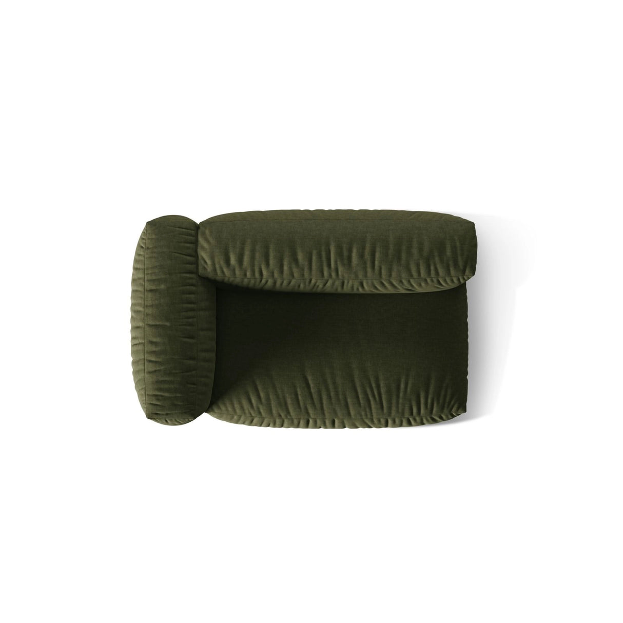 Martina Modulares Sofa Sitzelement, Linke Seite, Sitztiefe 76 cm, aus Strukturierter Stoff in Grün (Boston Forest), 160x106 cm von Micadoni – Bild 5