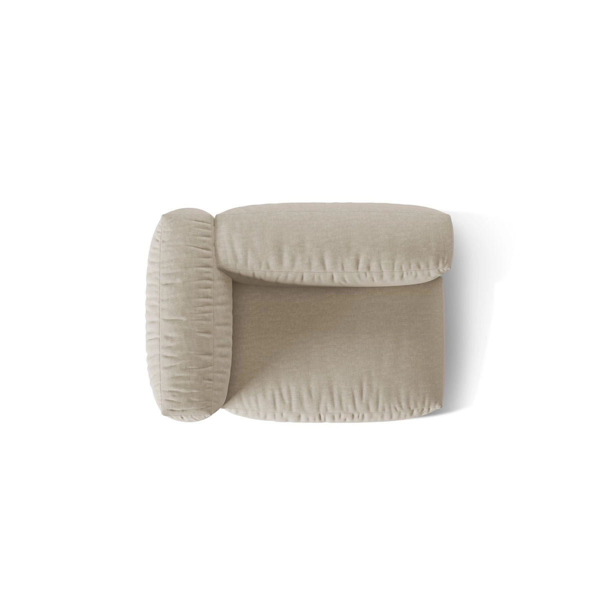 Martina Modulares Sofa Sitzelement, Linke Seite, Sitztiefe 76 cm, aus Strukturierter Stoff in Leichtes Beige (Boston Toffee), 120x106 cm von Micadoni – Bild 5