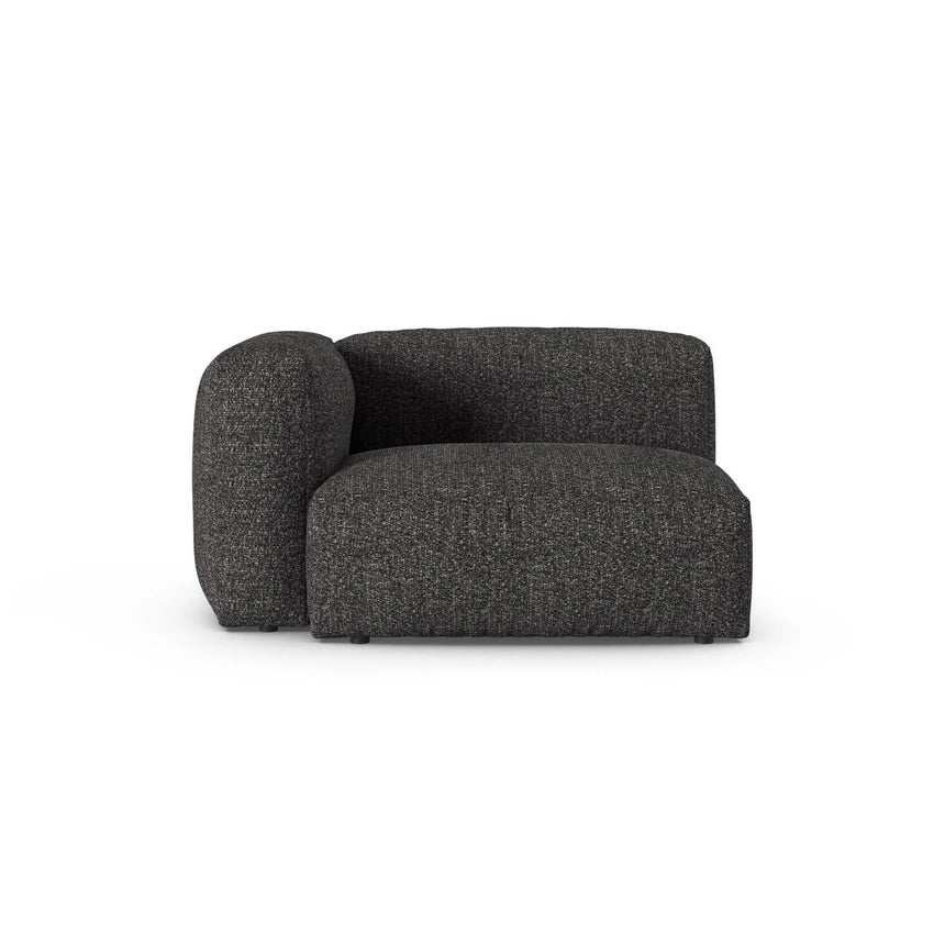 Martina Modulares Sofa Sitzelement, Linke Seite, Sitztiefe 90 cm, aus Boucle in Anthrazit (Monet Anthracite), 120x120 cm von Micadoni – Bild 1