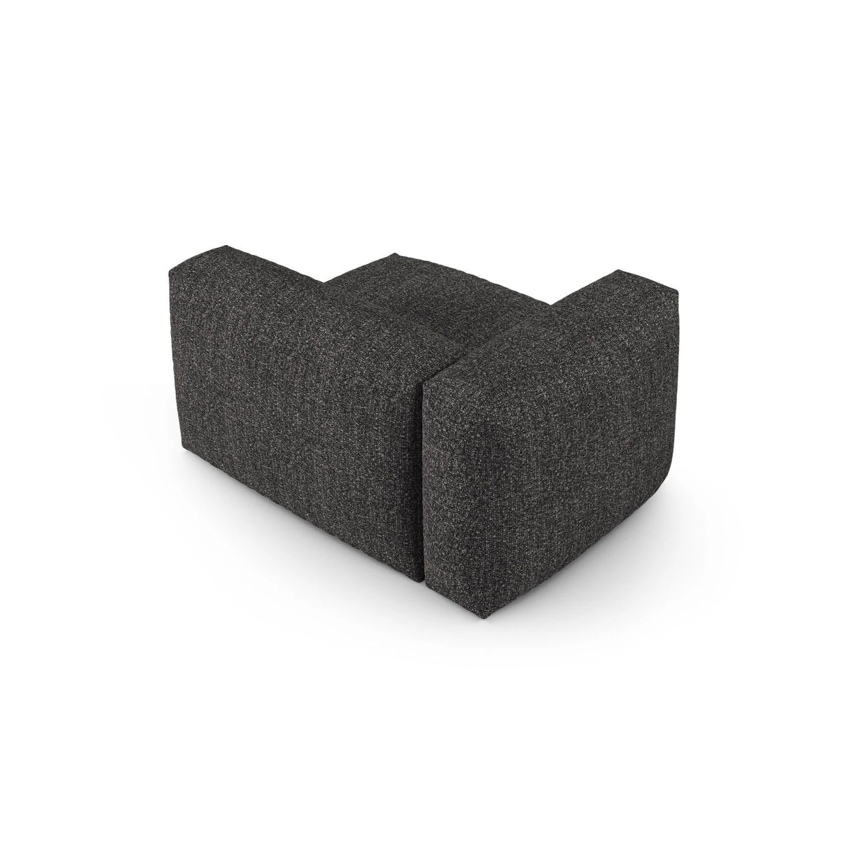 Martina Modulares Sofa Sitzelement, Linke Seite, Sitztiefe 90 cm, aus Boucle in Anthrazit (Monet Anthracite), 120x120 cm von Micadoni – Bild 4