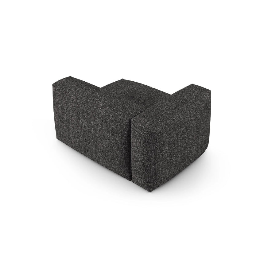 Martina Modulares Sofa Sitzelement, Linke Seite, Sitztiefe 90 cm, aus Boucle in Anthrazit (Monet Anthracite), 120x120 cm von Micadoni – Bild 4
