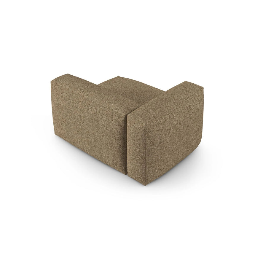 Martina Modulares Sofa Sitzelement, Linke Seite, Sitztiefe 90 cm, aus Boucle in Cappuccino (Monet Cappucino), 120x120 cm von Micadoni – Bild 4