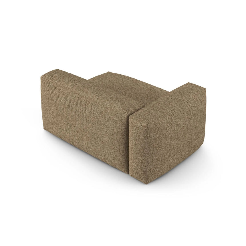 Martina Modulares Sofa Sitzelement, Linke Seite, Sitztiefe 90 cm, aus Boucle in Cappuccino (Monet Cappucino), 160x120 cm von Micadoni – Bild 4