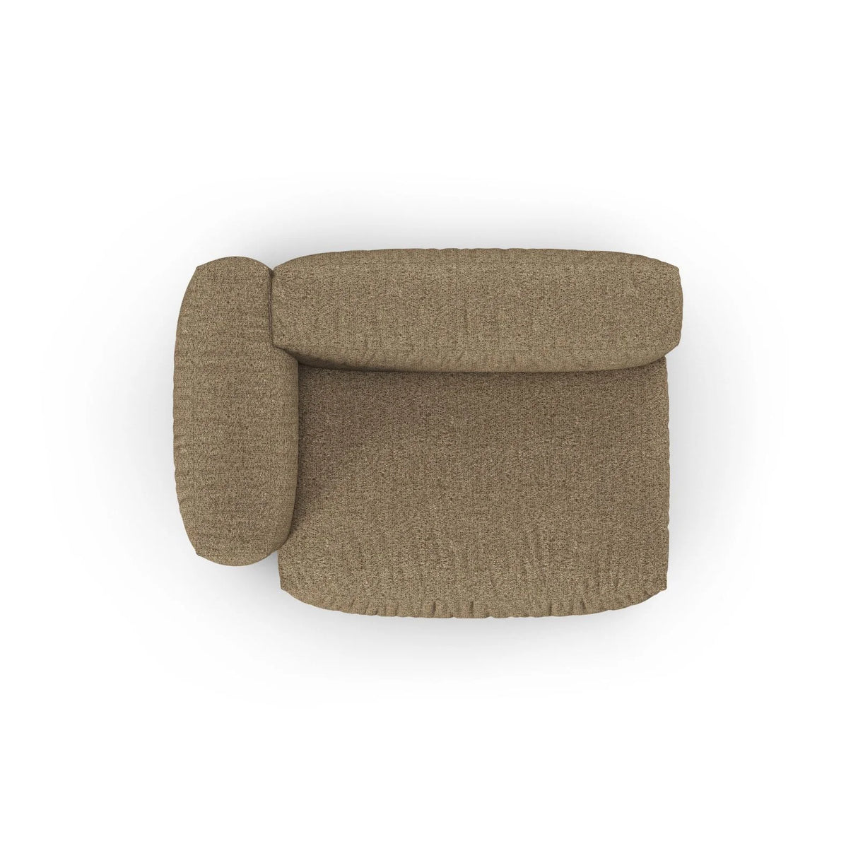 Martina Modulares Sofa Sitzelement, Linke Seite, Sitztiefe 90 cm, aus Boucle in Cappuccino (Monet Cappucino), 160x120 cm von Micadoni – Bild 5