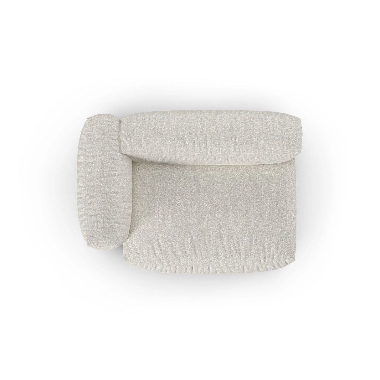 Martina Modulares Sofa Sitzelement, Linke Seite, Sitztiefe 90 cm, aus Boucle in Grau Beige meliert (Monet Pearl), 160x120 cm von Micadoni – Bild 5