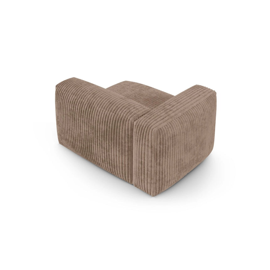 Martina Modulares Sofa Sitzelement, Linke Seite, Sitztiefe 90 cm, aus Cord in Acorn (Tilia 17), 120x120 cm von Micadoni – Bild 4