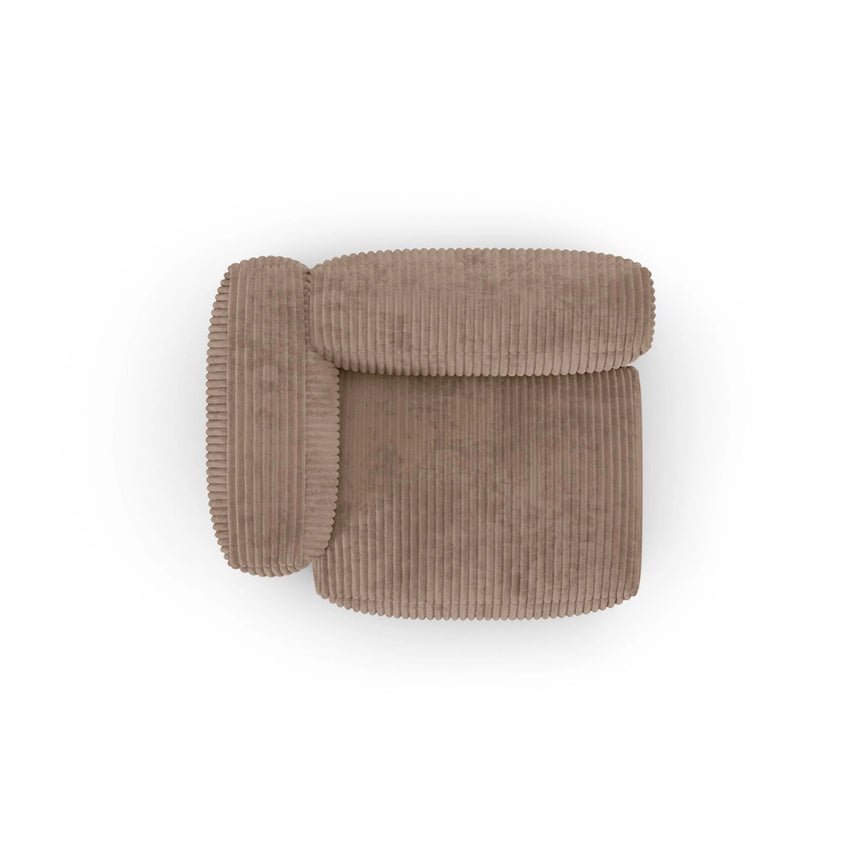 Martina Modulares Sofa Sitzelement, Linke Seite, Sitztiefe 90 cm, aus Cord in Acorn (Tilia 17), 120x120 cm von Micadoni – Bild 5