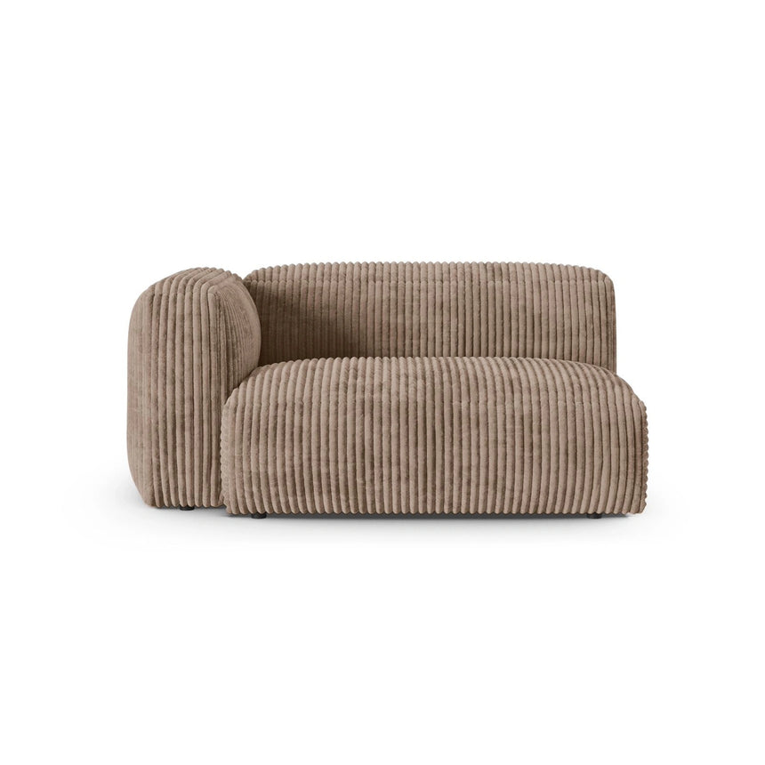 Martina Modulares Sofa Sitzelement, Linke Seite, Sitztiefe 90 cm, aus Cord in Acorn (Tilia 17), 160x120 cm von Micadoni – Bild 1