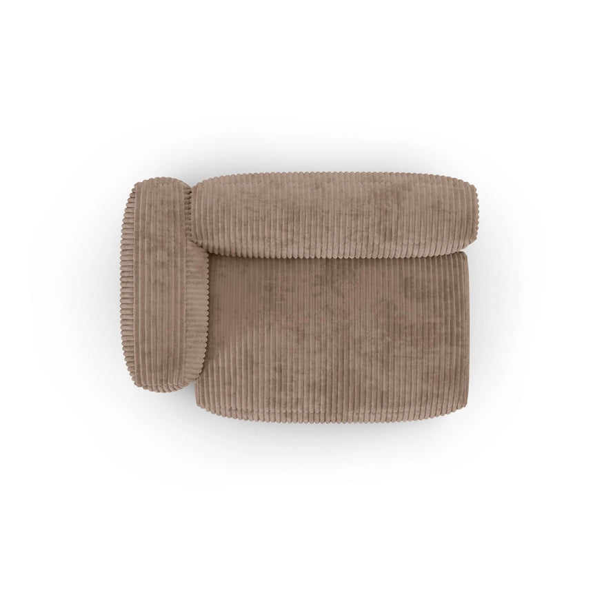 Martina Modulares Sofa Sitzelement, Linke Seite, Sitztiefe 90 cm, aus Cord in Acorn (Tilia 17), 160x120 cm von Micadoni – Bild 5