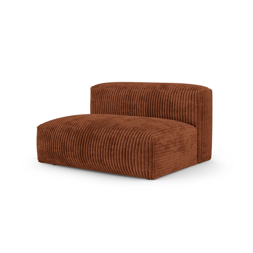 Martina Modulares Sofa Sitzelement, Linke Seite, Sitztiefe 90 cm, aus Cord in Brick (Tilia 52), 160x120 cm von Micadoni – Bild 3