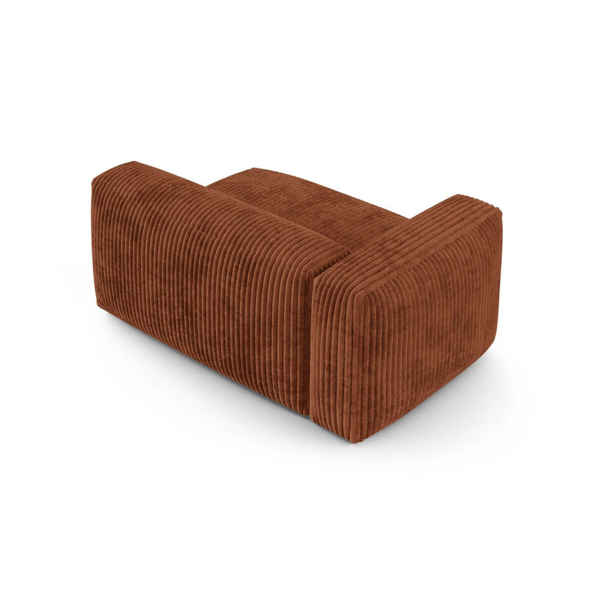 Martina Modulares Sofa Sitzelement, Linke Seite, Sitztiefe 90 cm, aus Cord in Brick (Tilia 52), 160x120 cm von Micadoni – Bild 4