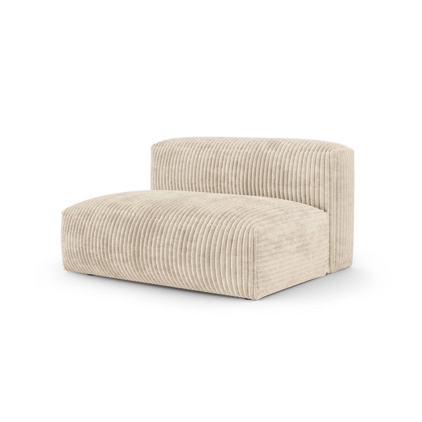 Martina Modulares Sofa Sitzelement, Linke Seite, Sitztiefe 90 cm, aus Cord in Leichtes Beige (Tilia 03), 160x120 cm von Micadoni – Bild 3