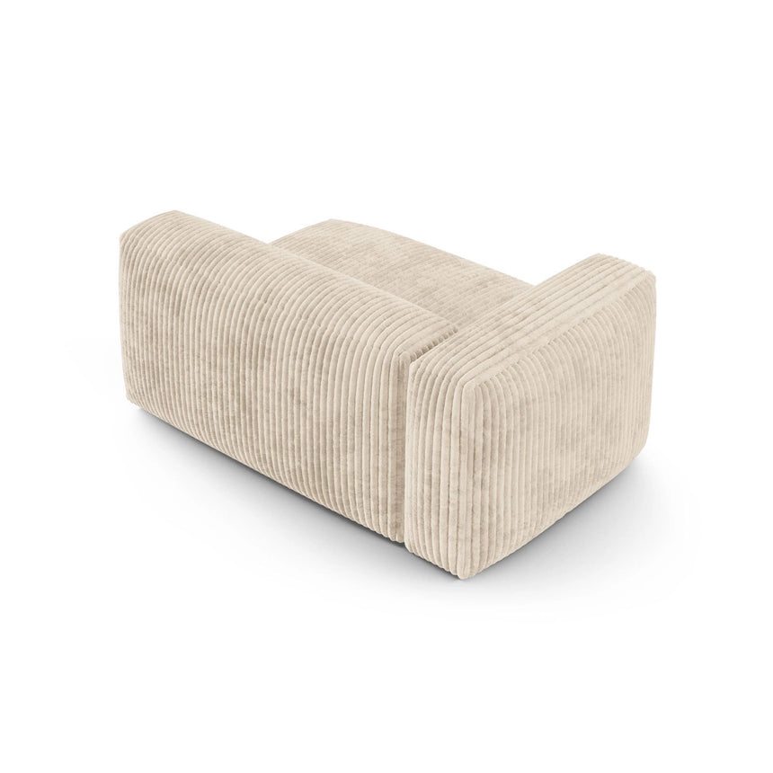 Martina Modulares Sofa Sitzelement, Linke Seite, Sitztiefe 90 cm, aus Cord in Leichtes Beige (Tilia 03), 160x120 cm von Micadoni – Bild 4