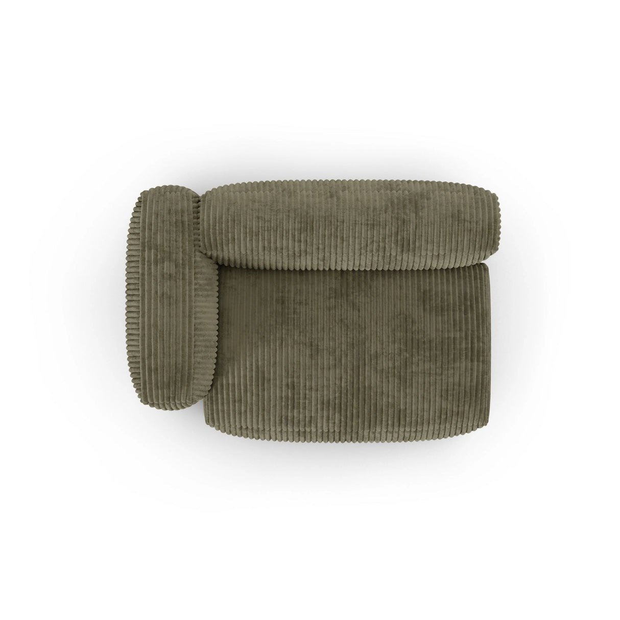 Martina Modulares Sofa Sitzelement, Linke Seite, Sitztiefe 90 cm, aus Cord in Moosgrün (Tilia 37), 160x120 cm von Micadoni – Bild 5
