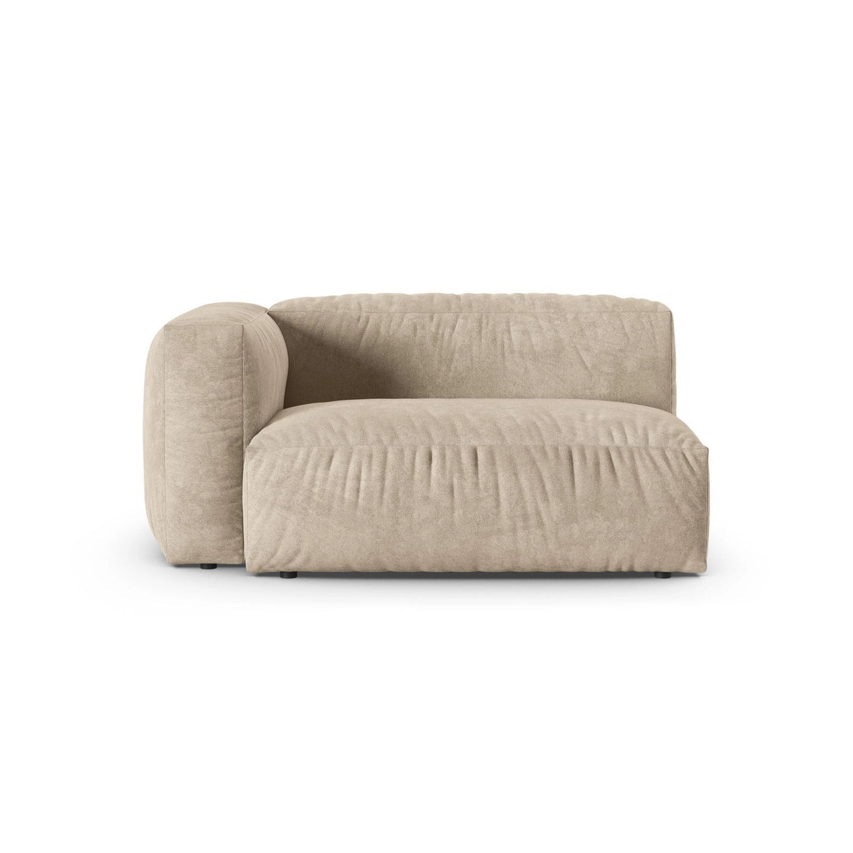 Martina Modulares Sofa Sitzelement, Linke Seite, Sitztiefe 90 cm, aus Samt, Cord, Boucle oder Strukturstoff, 160x120 cm von Micadoni – Bild 1