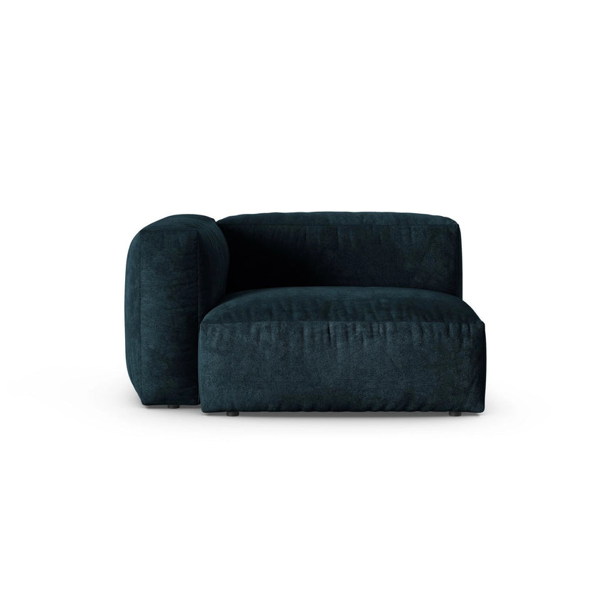 Martina Modulares Sofa Sitzelement, Linke Seite, Sitztiefe 90 cm, aus Samt in Deep Petrol (Vogue 13), 120x120 cm von Micadoni – Bild 1