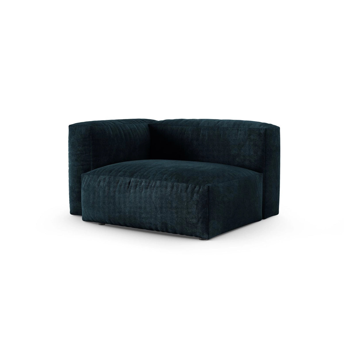 Martina Modulares Sofa Sitzelement, Linke Seite, Sitztiefe 90 cm, aus Samt in Deep Petrol (Vogue 13), 120x120 cm von Micadoni – Bild 3