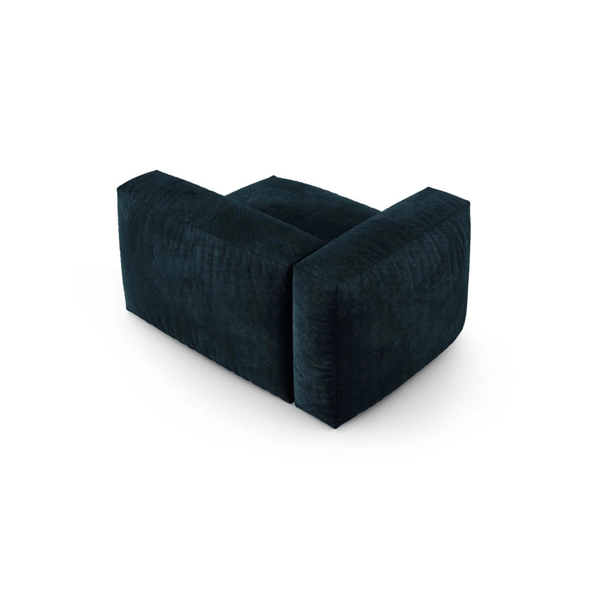 Martina Modulares Sofa Sitzelement, Linke Seite, Sitztiefe 90 cm, aus Samt in Deep Petrol (Vogue 13), 120x120 cm von Micadoni – Bild 4