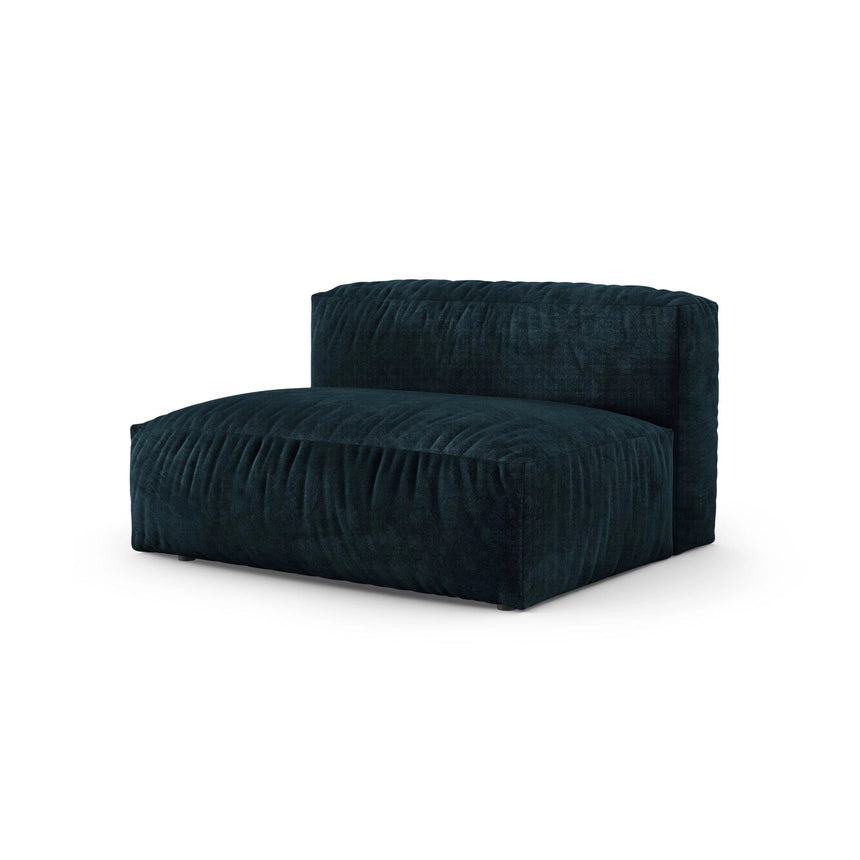 Martina Modulares Sofa Sitzelement, Linke Seite, Sitztiefe 90 cm, aus Samt in Deep Petrol (Vogue 13), 160x120 cm von Micadoni – Bild 3