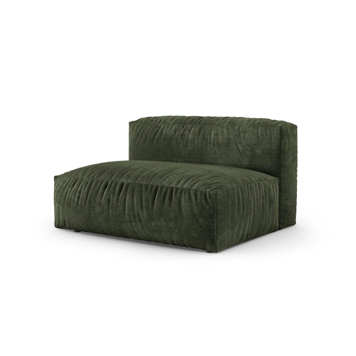 Martina Modulares Sofa Sitzelement, Linke Seite, Sitztiefe 90 cm, aus Samt in Grün (Vogue 11), 160x120 cm von Micadoni – Bild 3