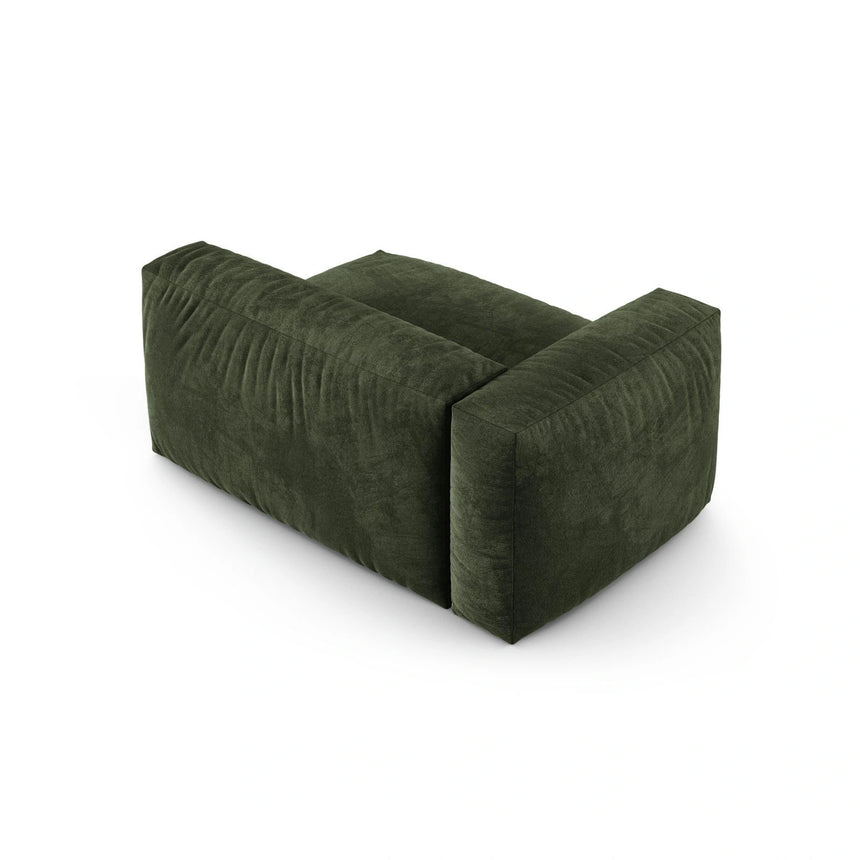 Martina Modulares Sofa Sitzelement, Linke Seite, Sitztiefe 90 cm, aus Samt in Grün (Vogue 11), 160x120 cm von Micadoni – Bild 4