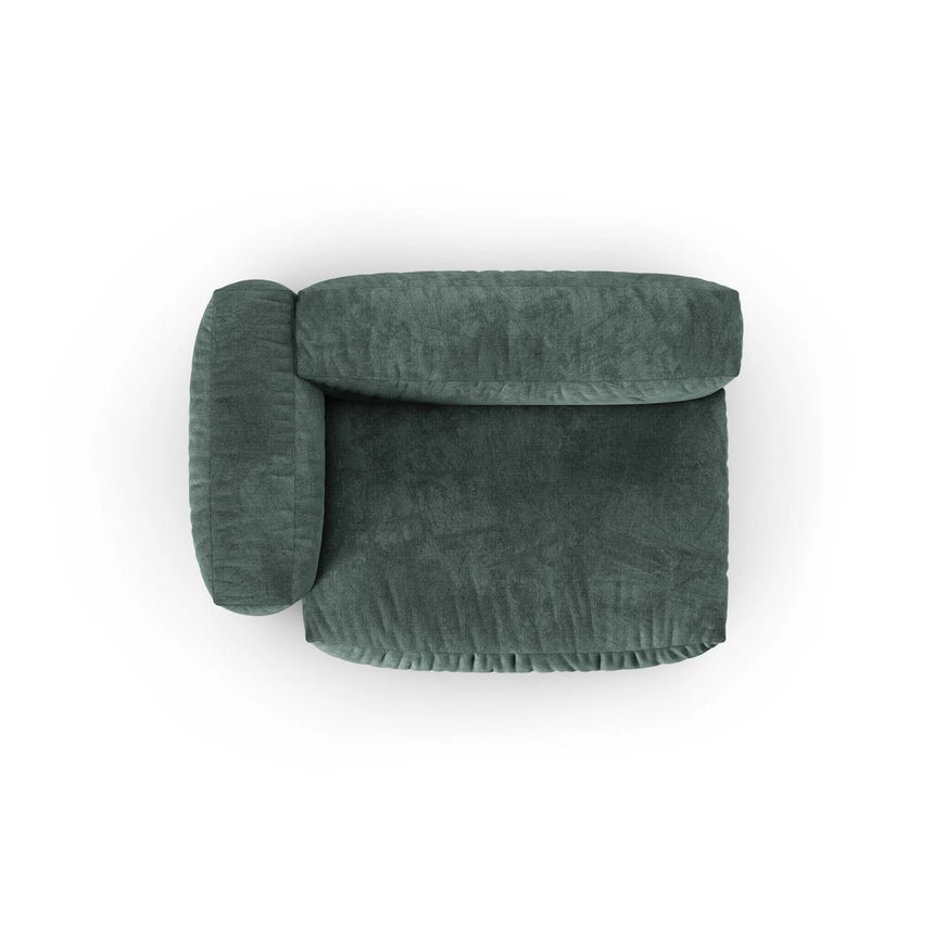 Martina Modulares Sofa Sitzelement, Linke Seite, Sitztiefe 90 cm, aus Samt in Petrol (Vogue 12), 160x120 cm von Micadoni – Bild 5