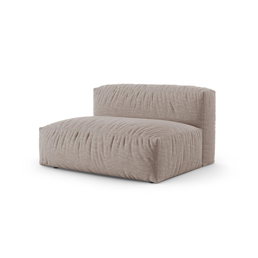 Martina Modulares Sofa Sitzelement, Linke Seite, Sitztiefe 90 cm, aus Strukturierter Stoff in Dunkelbeige (Boston Trufa), 160x120 cm von Micadoni – Bild 3