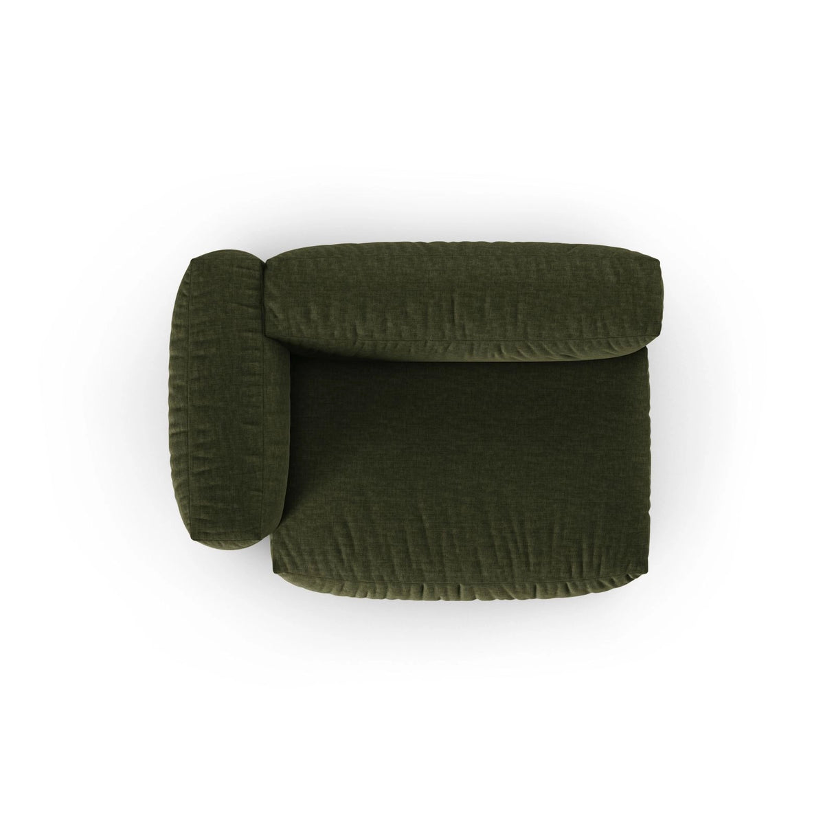 Martina Modulares Sofa Sitzelement, Linke Seite, Sitztiefe 90 cm, aus Strukturierter Stoff in Grün (Boston Forest), 160x120 cm von Micadoni – Bild 5