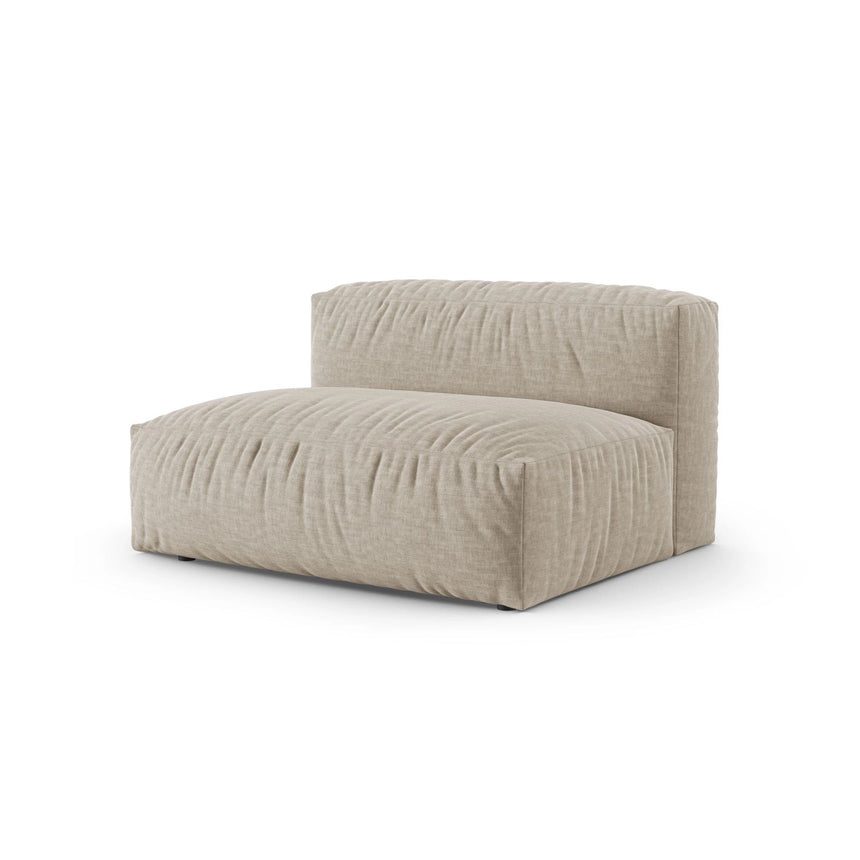 Martina Modulares Sofa Sitzelement, Linke Seite, Sitztiefe 90 cm, aus Strukturierter Stoff in Leichtes Beige (Boston Toffee), 160x120 cm von Micadoni – Bild 3