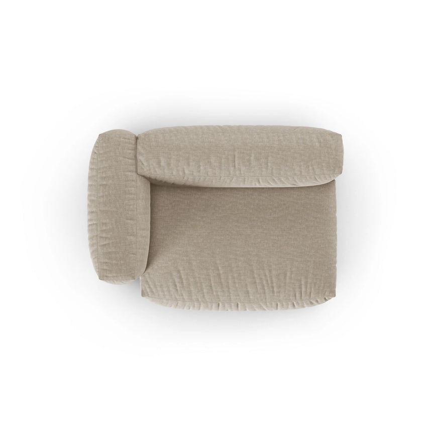 Martina Modulares Sofa Sitzelement, Linke Seite, Sitztiefe 90 cm, aus Strukturierter Stoff in Leichtes Beige (Boston Toffee), 160x120 cm von Micadoni – Bild 5
