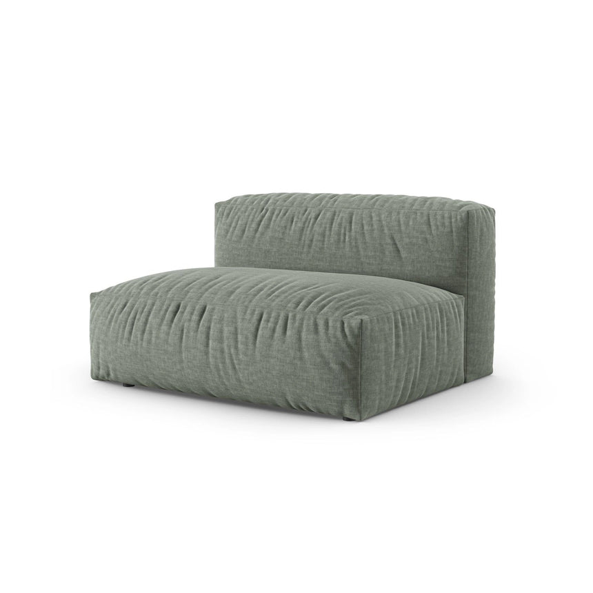 Martina Modulares Sofa Sitzelement, Linke Seite, Sitztiefe 90 cm, aus Strukturierter Stoff in Moosgrün (Boston Water Green), 160x120 cm von Micadoni – Bild 3