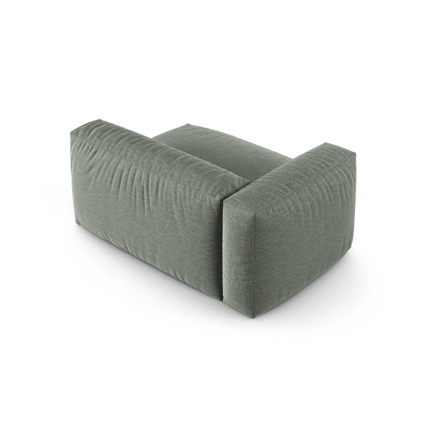 Martina Modulares Sofa Sitzelement, Linke Seite, Sitztiefe 90 cm, aus Strukturierter Stoff in Moosgrün (Boston Water Green), 160x120 cm von Micadoni – Bild 4