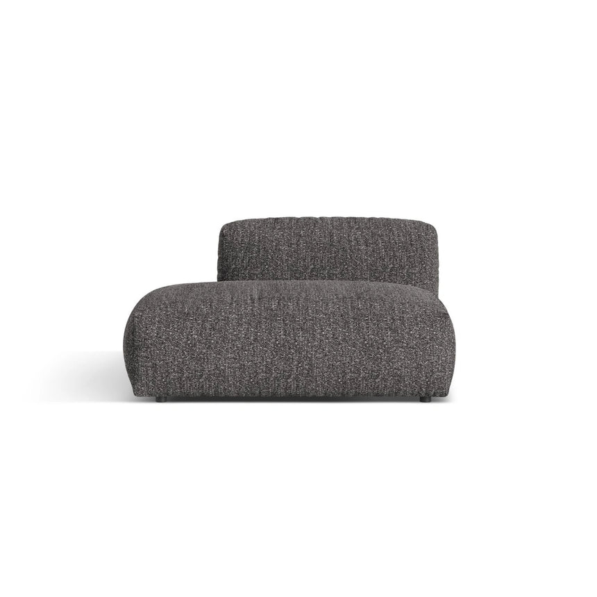 Martina Modulares Sofa Sitzelement, Linke Seite, aus Boucle in Anthrazit (Monet Anthracite), 133x106 cm von Micadoni – Bild 1