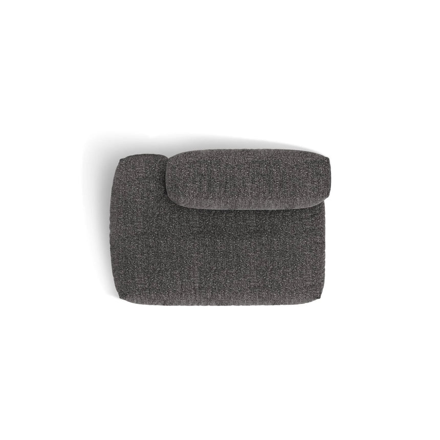 Martina Modulares Sofa Sitzelement, Linke Seite, aus Boucle in Anthrazit (Monet Anthracite), 133x106 cm von Micadoni – Bild 5