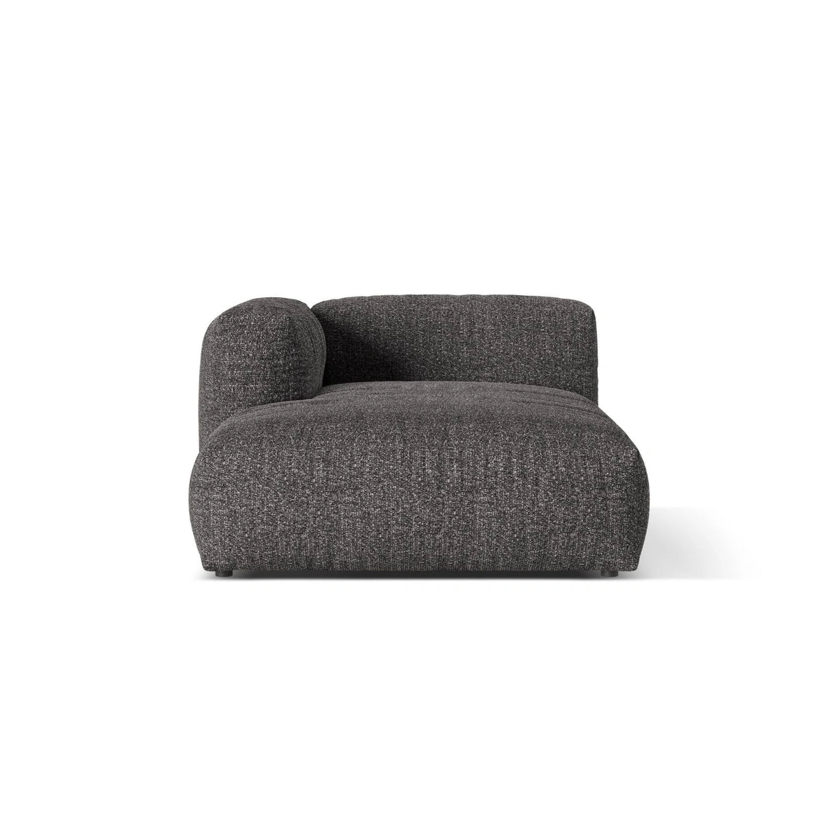 Martina Modulares Sofa Sitzelement, Linke Seite, aus Boucle in Anthrazit (Monet Anthracite), 176x120 cm von Micadoni – Bild 1