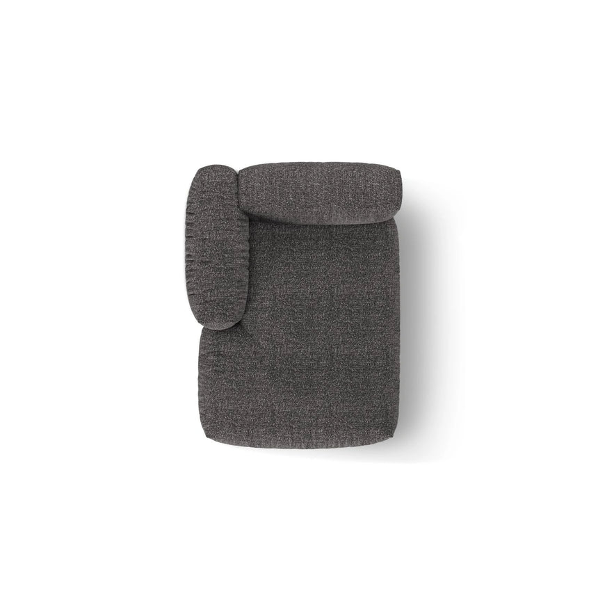 Martina Modulares Sofa Sitzelement, Linke Seite, aus Boucle in Anthrazit (Monet Anthracite), 176x120 cm von Micadoni – Bild 5